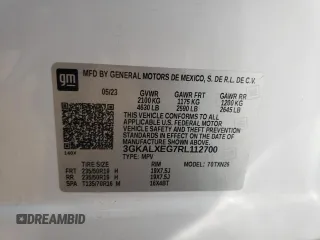2024 GMC Terrain Denali with VIN 3GKALXEG7RL112700, listed as a Copart auction lot 61458575 with 20,867 mi miles and Salvage title. Bid and sale history available at DreamBid. Image 12.