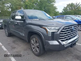 2022 Toyota Tundra Capstone Hybrid with VIN 5TFVC5DB4NX011801, listed as a IAAI auction lot 40218851 with 43,736 mi miles and . Bid and sale history available at DreamBid. Image 1.