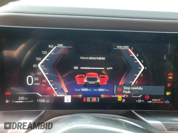 2023 BMW 7 Series 760i xDrive z VIN WBA33EJ00PCM58207, wystawiony jako Copart lot #41809425 z przebiegiem 10 658 mil mil oraz Szkoda całkowita • Salvage title. Historia ofert i sprzedaży dostępna na DreamBid. Obrazek 9.