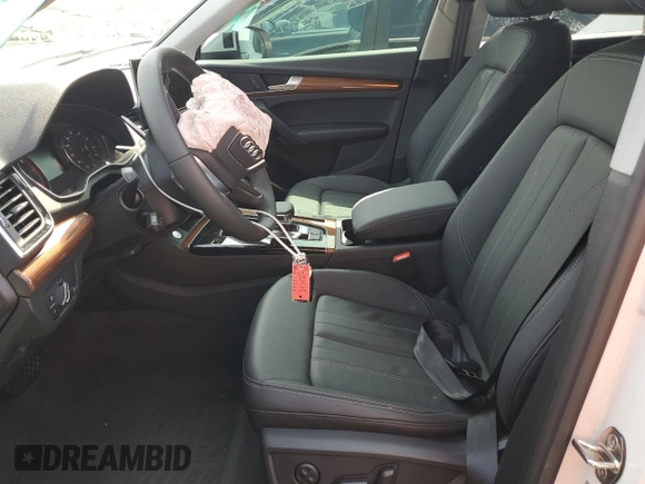 2025 Audi Q5 Premium with VIN WA1ABAFY5S2043719, listed as a Copart auction lot 57621145 with Not provided miles and Salvage title. Bid and sale history available at DreamBid. Image 7.