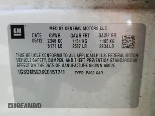 2012 Cadillac CTS Performance z VIN 1G6DM5E36C0157741, wystawiony jako Copart lot #54515235 z przebiegiem 111 283 mil mil oraz Szkoda całkowita • Salvage title. Historia ofert i sprzedaży dostępna na DreamBid. Obrazek 12.