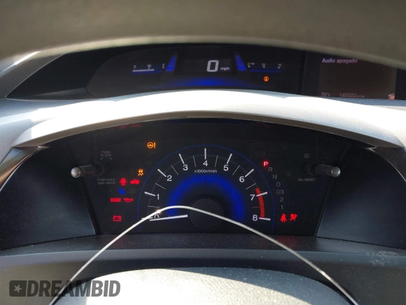 2012 Honda Civic Cpe EX with VIN 2HGFG3B81CH520400, listed as a IAAI auction lot 41675974 with 145,022 mi miles. Bid and sale history available at carsss.com. Image 7.