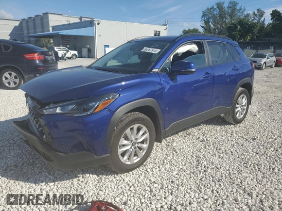 2023 Toyota Corolla Cross LE with VIN 7MUCAAAG0PV063737, listed as a Copart auction lot 86267914 with 13,740 mi miles and Salvage title. Bid and sale history available at DreamBid. Image 1.