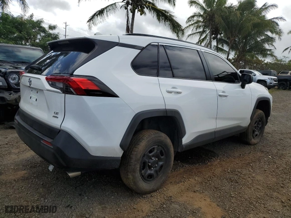 2019 Toyota RAV4 LE with VIN JTMF1RFV6KD044983, listed as a Copart auction lot 45431475 with 45,328 mi miles and Salvage Title. Bid and sale history available at carsss.com. Image 3.