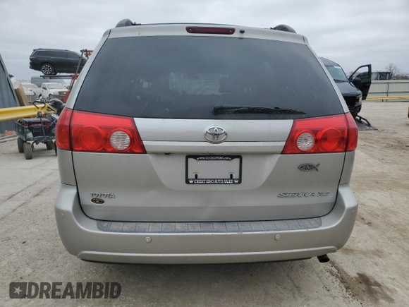 2008 Toyota Sienna XLE with VIN 5TDZK22C88S110131, listed as a Copart auction lot 47617865 with 159,036 mi miles and Salvage title. Bid and sale history available at DreamBid. Image 6.