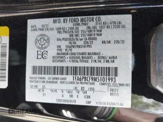 2021 Ford Mustang GT z VIN 1FA6P8CF9M5101993, wystawiony jako IAAI lot #42152731 z przebiegiem 25 699 mil mil oraz . Historia ofert i sprzedaży dostępna na DreamBid. Obrazek 9.