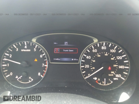 2016 Nissan Altima SR with VIN 1N4AL3AP9GC152060, listed as a IAAI auction lot 41696104 with 111,478 mi miles and . Bid and sale history available at carsss.com. Image 7.