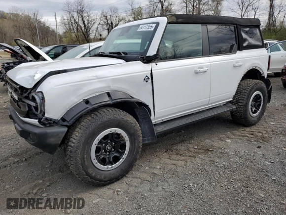2024 Ford Bronco Outer Banks with VIN 1FMEE8BP1RLA50798, listed as a Copart auction lot 54117355 with 8,182 mi miles and Salvage title. Bid and sale history available at DreamBid. Image 1.