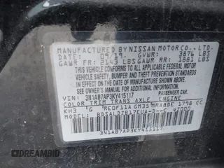 2019 Nissan Sentra SV with VIN 3N1AB7AP3KY415117, listed as a IAAI auction lot 41542022 with 112,728 mi miles and . Bid and sale history available at DreamBid. Image 9.
