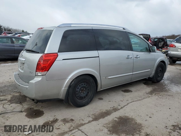 2007 Nissan Quest S with VIN 5N1BV28U27N128407, listed as a Copart auction lot 86583964 with 186,644 mi miles and Salvage Title. Bid and sale history available at carsss.com. Image 3.