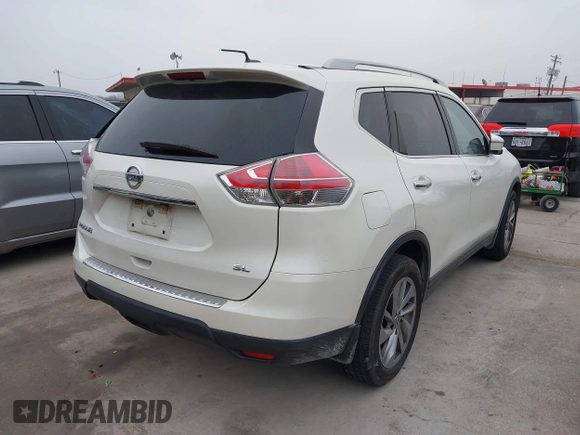 2015 Nissan Rogue SL with VIN 5N1AT2MT6FC761145, listed as a IAAI auction lot 41447918 with 97,021 mi miles. Bid and sale history available at carsss.com. Image 4.