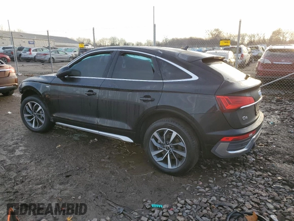 2022 Audi Q5 Sportback S line Premium Plus with VIN WA15AAFY6N2107307, listed as a Copart auction lot 81544024 with Not provided miles and Salvage title. Bid and sale history available at DreamBid. Image 2.