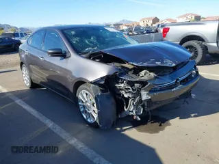 2015 Dodge Dart Limited with VIN 1C3CDFCB0FD112725, listed as a IAAI auction lot 41836277 with 119,860 mi miles. Bid and sale history available at carsss.com. Image 1.