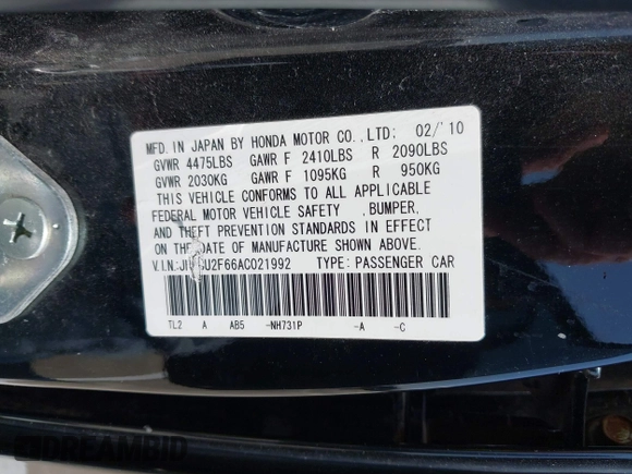 2010 Acura TSX z VIN JH4CU2F66AC021992, wystawiony jako IAAI lot #42412747 z przebiegiem 200 041 mil mil oraz . Historia ofert i sprzedaży dostępna na DreamBid. Obrazek 9.