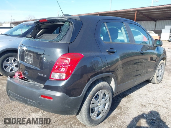 2015 Chevrolet Trax LS with VIN KL7CJKSB9FB080154, listed as a IAAI auction lot 41983131 with 36,773 mi miles. Bid and sale history available at carsss.com. Image 4.