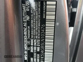 2020 Mercedes-Benz CLA 250 with VIN W1K5J4GB5LN103476, listed as a Copart auction lot 50691265 with 63,096 mi miles and Salvage Title. Bid and sale history available at DreamBid. Image 14.