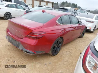 2023 Genesis G70 3.3T with VIN KMTG54TE7PU115245, listed as a IAAI auction lot 41420913 with 28,383 mi miles. Bid and sale history available at carsss.com. Image 4.