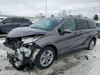 2021 Toyota Sienna Limited with VIN 5TDZSKFC3MS008238, listed as a Copart auction lot 46328225 with 28,269 mi miles and Salvage Title. Bid and sale history available at DreamBid. Image 1.