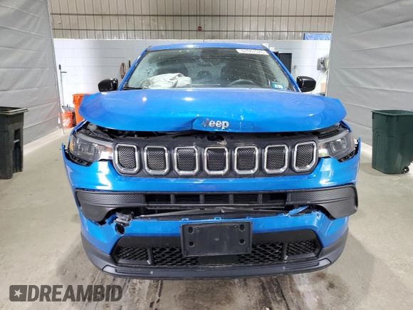 2022 Jeep Compass Sport с VIN 3C4NJDAB0NT221070, выставлен на аукционе Copart как лот 57667525 с пробегом 38 102 миль миль и Списание • Salvage title. История ставок и продаж доступна на DreamBid. Изображение 5.