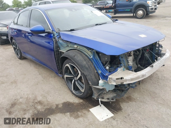 2019 Honda Accord Sport with VIN 1HGCV1F32KA021663, listed as a IAAI auction lot 42562408 with 145,197 mi miles and . Bid and sale history available at DreamBid. Image 1.