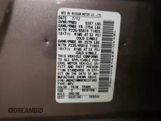 2012 Nissan Murano SV with VIN JN8AZ1MW6CW237368, listed as a Copart auction lot 54791615 with 150,260 mi miles and Clean Title. Bid and sale history available at carsss.com. Image 13.
