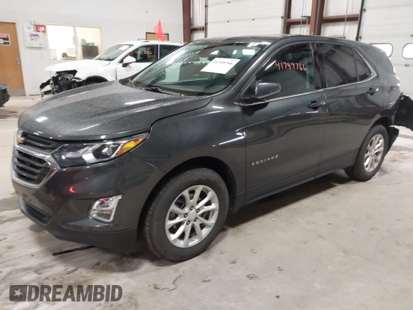 2020 Chevrolet Equinox LT with VIN 3GNAXJEV2LL337620, listed as a IAAI auction lot 41749766 with 57,461 mi miles and . Bid and sale history available at DreamBid. Image 2.