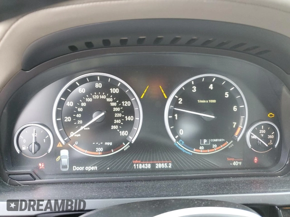 2013 BMW 7 Series 750Li z VIN WBAYE8C57DD133232, wystawiony jako Copart lot #86054494 z przebiegiem 118 438 mil mil oraz Szkoda całkowita • Salvage title. Historia ofert i sprzedaży dostępna na DreamBid. Obrazek 9.