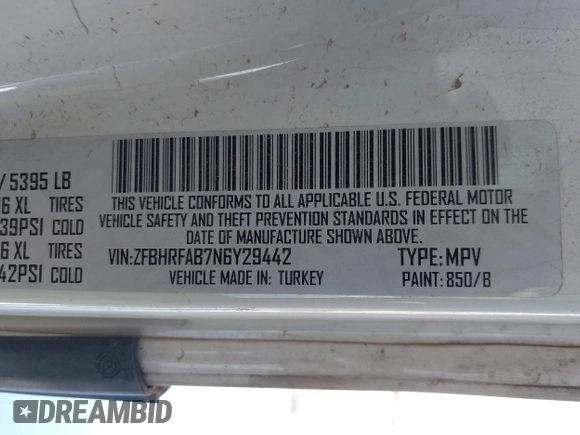 2022 Ram ProMaster City Cargo Tradesman z VIN ZFBHRFAB7N6Y29442, wystawiony jako IAAI lot #42306750 z przebiegiem 89 057 mil mil oraz . Historia ofert i sprzedaży dostępna na DreamBid. Obrazek 9.
