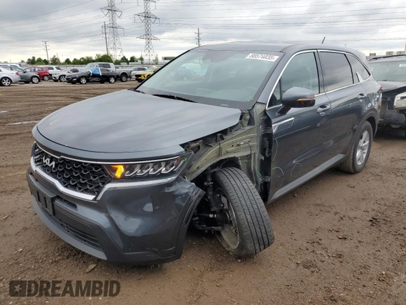 2022 Kia Sorento LX with VIN 5XYRG4LC6NG115672, listed as a Copart auction lot 58574035 with 36,008 mi miles and Salvage title. Bid and sale history available at DreamBid. Image 1.