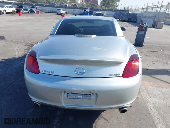2003 Lexus SC 430 with VIN JTHFN48YX30040084, listed as a IAAI auction lot 41294421 with 121,240 mi miles and . Bid and sale history available at DreamBid. Image 16.