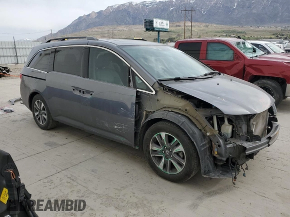 2014 Honda Odyssey Touring z VIN 5FNRL5H91EB121062, wystawiony jako Copart lot #53546515 z przebiegiem 192 136 mil mil oraz Szkoda całkowita • Salvage title. Historia ofert i sprzedaży dostępna na DreamBid. Obrazek 4.