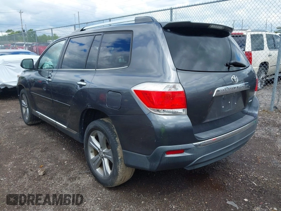 2012 Toyota Highlander Limited with VIN 5TDDK3EH0CS102430, listed as a IAAI auction lot 42321997 with 205,611 mi miles and . Bid and sale history available at DreamBid. Image 3.