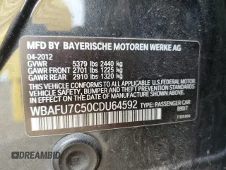 2012 BMW 5 Series 535i xDrive z VIN WBAFU7C50CDU64592, wystawiony jako Copart lot #54578135 z przebiegiem 125 983 mil mil oraz Szkoda całkowita • Salvage title. Historia ofert i sprzedaży dostępna na DreamBid. Obrazek 13.