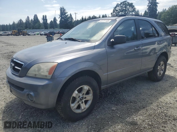 2005 Kia Sorento LX z VIN KNDJC733055488404, wystawiony jako Copart lot #60731165 z przebiegiem 189 749 mil mil oraz Szkoda całkowita • Salvage title. Historia ofert i sprzedaży dostępna na DreamBid. Obrazek 1.