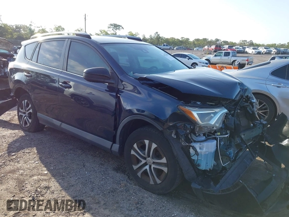 2018 Toyota RAV4 LE with VIN JTMZFREV1JJ203943, listed as a IAAI auction lot 41921863 with 104,691 mi miles. Bid and sale history available at carsss.com. Image 1.