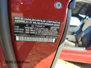 2006 Chrysler Crossfire Limited z VIN 1C3AN65L26X062452, wystawiony jako Copart lot #41878525 z przebiegiem 96 790 mil mil oraz Szkoda całkowita • Salvage title. Historia ofert i sprzedaży dostępna na DreamBid. Obrazek 12.