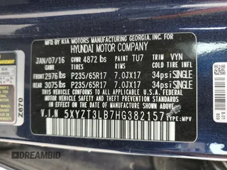 2017 Hyundai Santa Fe 2.4L z VIN 5XYZT3LB7HG382157, wystawiony jako Copart lot #52072405 z przebiegiem 139 285 mil mil oraz Czysty tytuł • Clean title. Historia ofert i sprzedaży dostępna na DreamBid. Obrazek 13.