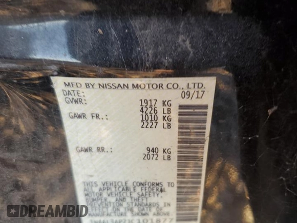 2018 Nissan Altima 2.5 SR with VIN 1N4AL3AP2JC101877, listed as a Copart auction lot 42719175 with 89,567 mi miles and Salvage Title. Bid and sale history available at carsss.com. Image 13.