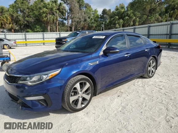 2019 Kia Optima S with VIN 5XXGT4L33KG367625, listed as a Copart auction lot 45300675 with 65,036 mi miles and Salvage Title. Bid and sale history available at carsss.com. Image 1.
