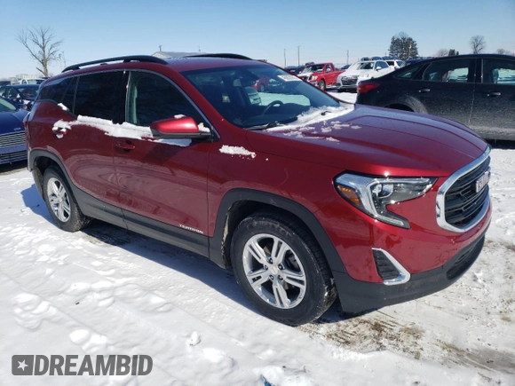2018 GMC Terrain SLE with VIN 3GKALMEV3JL354854, listed as a Copart auction lot 45855925 with 57,327 mi miles and Clean Title. Bid and sale history available at carsss.com. Image 4.