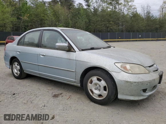 2004 Honda Civic with VIN JHMES96684S009117, listed as a Copart auction lot 53943165 with 96,383 mi miles and Clean Title. Bid and sale history available at DreamBid. Image 4.