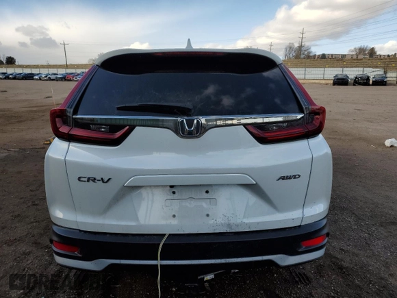 2021 Honda CR-V EX-L with VIN 2HKRW2H83MH608986, listed as a Copart auction lot 47816295 with 0 mi miles and Salvage Title. Bid and sale history available at carsss.com. Image 6.