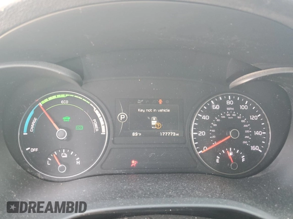 2017 Kia Optima Hybrid EX with VIN KNAGU4LE3H5017985, listed as a Copart auction lot 74908494 with 177,773 mi miles and Salvage Title. Bid and sale history available at carsss.com. Image 9.