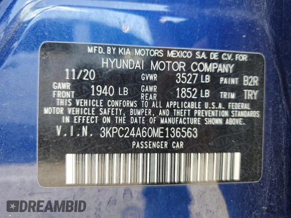 2021 Hyundai Accent SE with VIN 3KPC24A60ME136563, listed as a Copart auction lot 67857473 with 27,759 mi miles. Bid and sale history available at carsss.com. Image 13.
