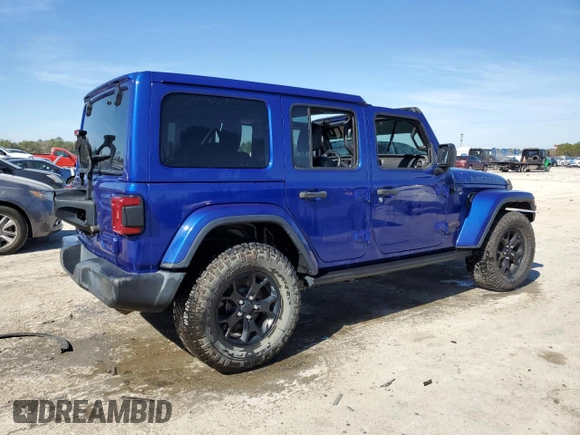 2019 Jeep Wrangler Unlimited Sahara z VIN 1C4HJXEG1KW625568, wystawiony jako Copart lot #42751805 z przebiegiem Nie podano mil oraz Nie do naprawy • Non repairable. Historia ofert i sprzedaży dostępna na DreamBid. Obrazek 3.