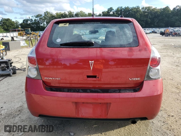 2009 Pontiac Vibe w/1SA with VIN 5Y2SP67849Z456613, listed as a Copart auction lot 73483834 with 52,378 mi miles and Salvage Title. Bid and sale history available at carsss.com. Image 6.