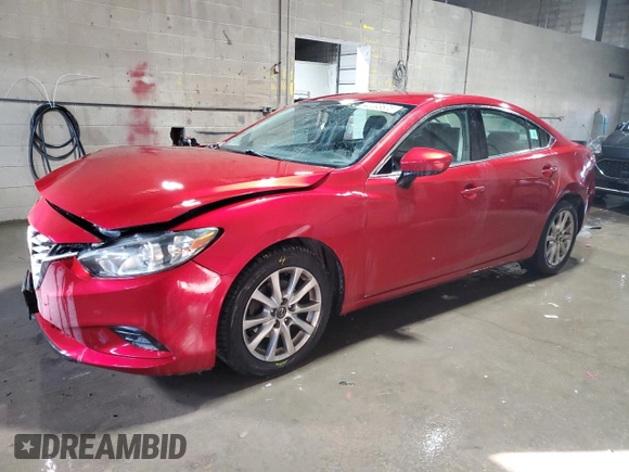 2016 Mazda 6 i Sport with VIN JM1GJ1U53G1480028, listed as a Copart auction lot 42093805 with 122,341 mi miles and Salvage Title. Bid and sale history available at DreamBid. Image 1.