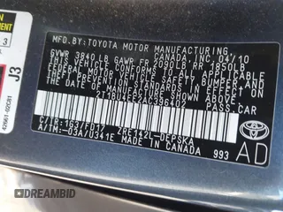 2010 Toyota Corolla with VIN 2T1BU4EE2AC396402, listed as a IAAI auction lot 41767330 with 94,208 mi miles and . Bid and sale history available at DreamBid. Image 9.