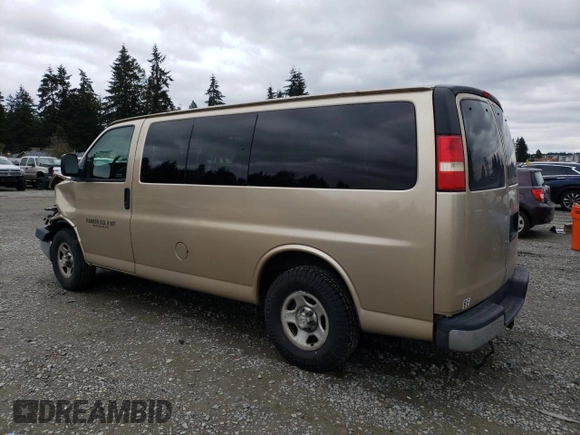 2006 Chevrolet Express Passenger с VIN 1GNFG15T961223498, выставлен на аукционе Copart как лот 45679095 с пробегом 191 266 миль миль и Списание • Salvage title. История ставок и продаж доступна на DreamBid. Изображение 2.