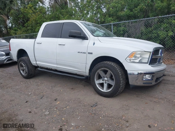 2010 Dodge Ram 1500 SLT with VIN 1D7RV1CT2AS260948, listed as a IAAI auction lot 41587750 with 193,505 mi miles. Bid and sale history available at carsss.com. Image 1.
